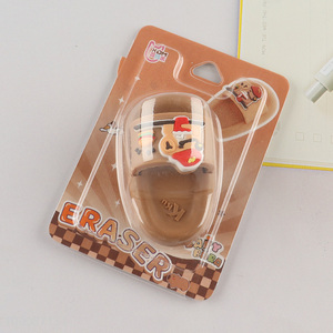 New Arrival Cute Slipper Eraser Cartoon Eraser Students Supplies
