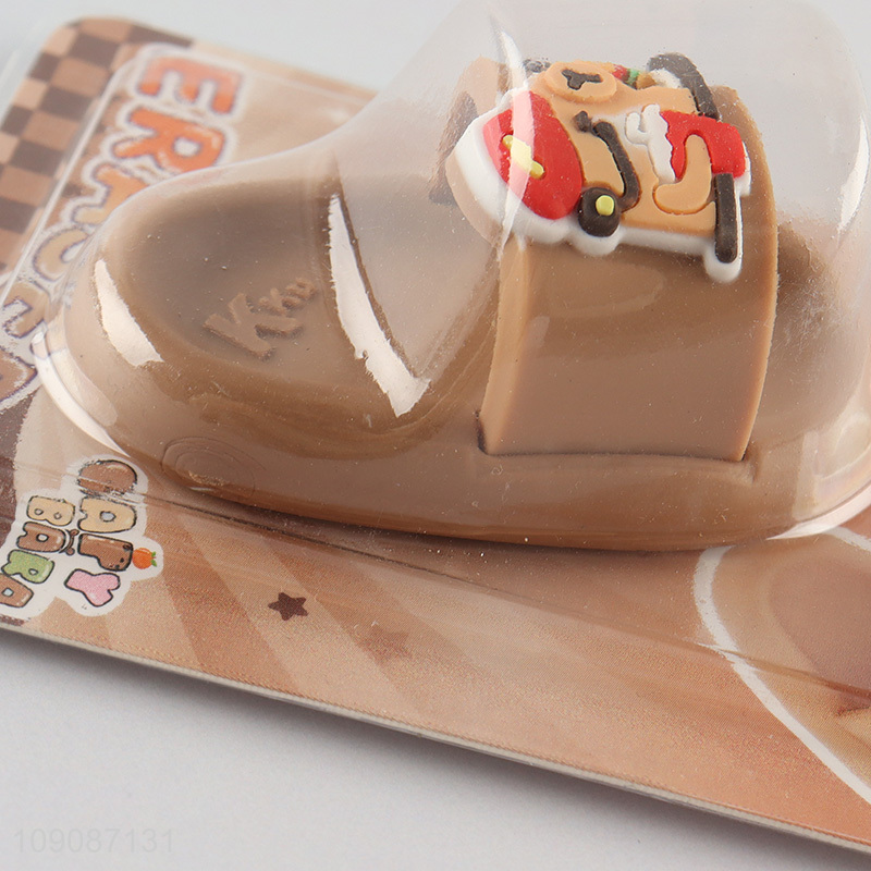 New Arrival Cute Slipper Eraser Cartoon Eraser Students Supplies