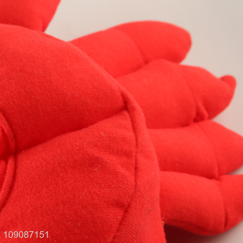 Hot selling crab shape cartoon plush doll hat for party supplies