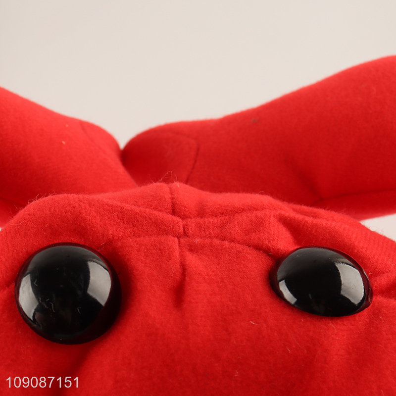 Hot selling crab shape cartoon plush doll hat for party supplies