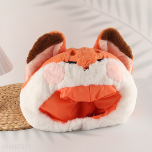 Top products cartoon fox shape plush hat for sale