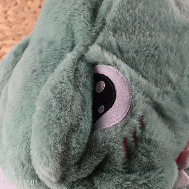New products cartoon dinosaur shape plush winter hat with scarf
