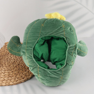 Most popular cactus shape plush toy hat for party supplies