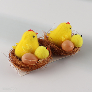 Top selling home decor Easter decoration chick and egg set