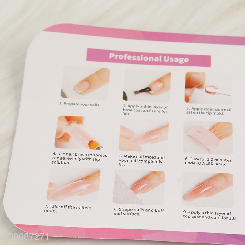 China factory professional nail extension gel kit with makeup bag