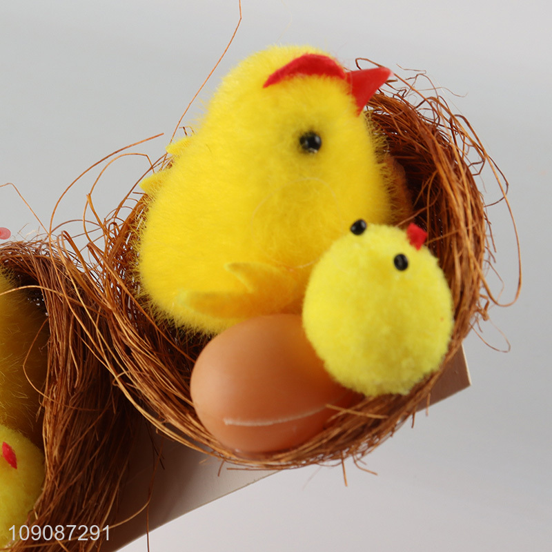 Top selling home decor Easter decoration chick and egg set