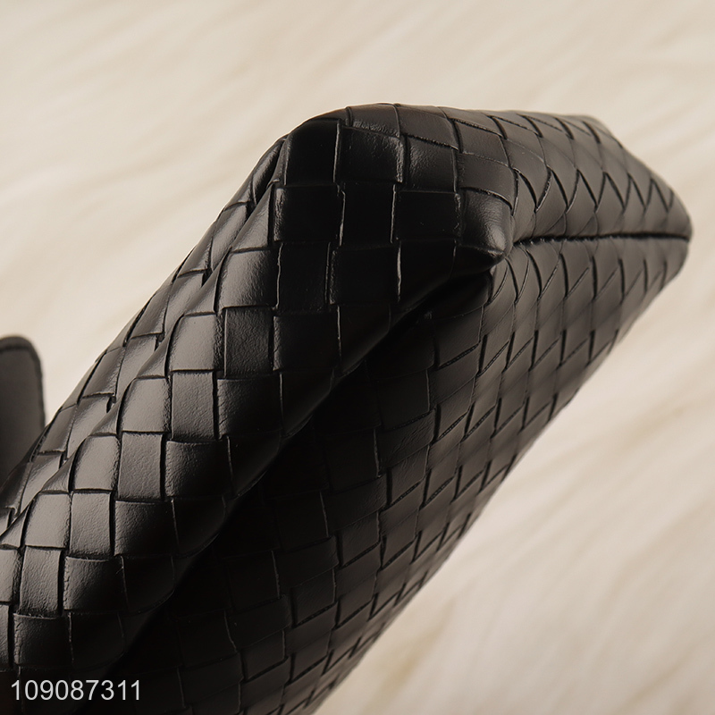 Hot selling fashionable black girls pu messenger bags wholesale