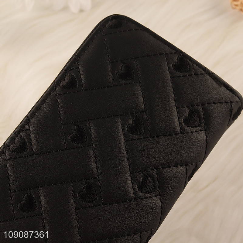 Low price fashionable long style women wallet for gifts