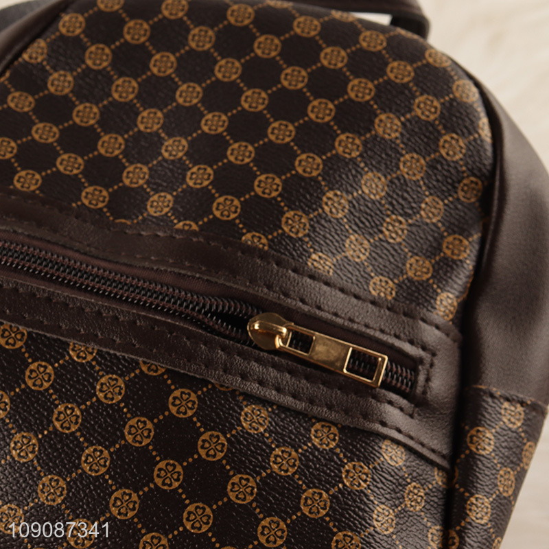 Yiwu market fashionable waterproof lightweight pu backpack for sale