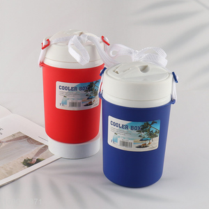 Factory Price 1L Round Plastic Cooler Box for Camping Fishing