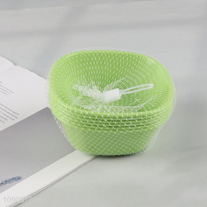 Good quality green 6pcs plastic bowl salad bowl for household
