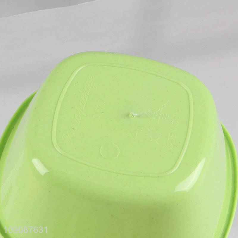 Good quality green 6pcs plastic bowl salad bowl for household