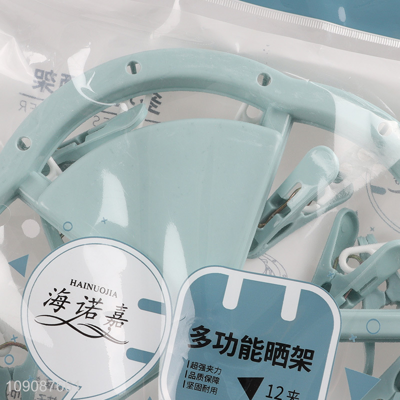 Popular products household windproof plastic clothes hanger sock clips for sale