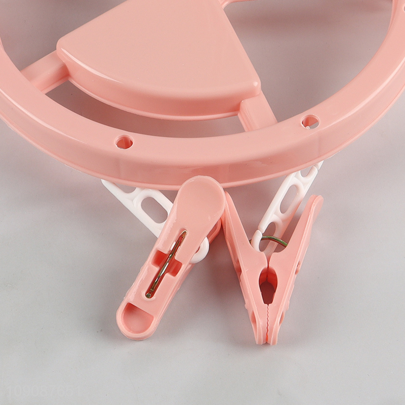 Top products windproof plastic clothes hanger socks drying rack for household