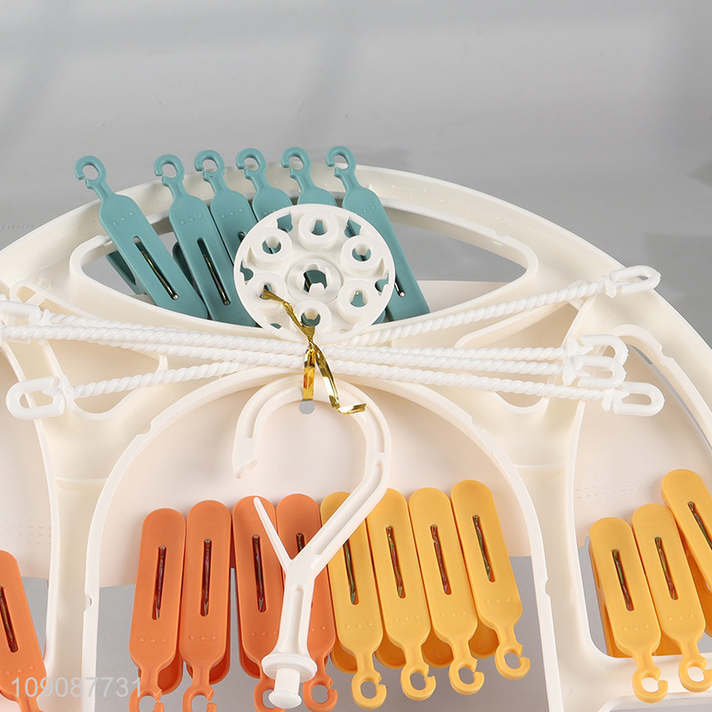 China wholesale plastic household multifunctional drying hanger socks clips