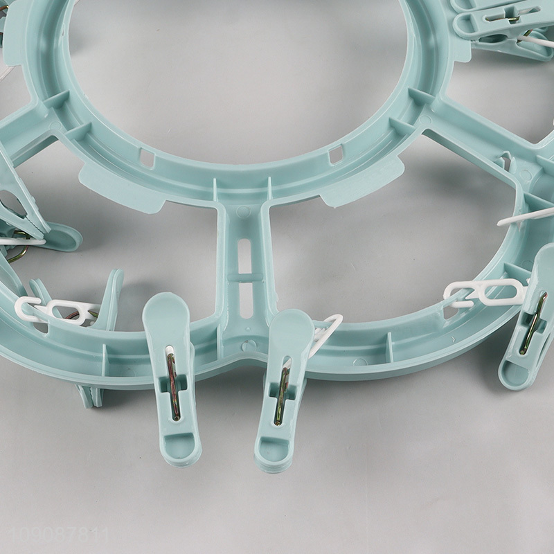 China wholesale plastic multifunctional drying hanger clothes hanger socks clips