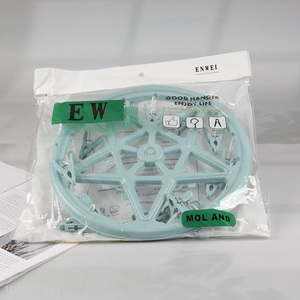 Top selling plastic round multifunctional drying hanger socks drying rack