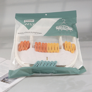 China wholesale plastic household multifunctional drying hanger socks clips