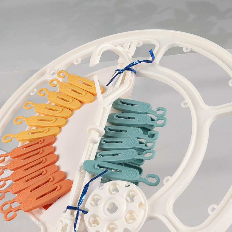 Best quality windproof multifunctional drying hanger socks clips for household