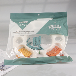 Hot products household windproof plastic multifunctional drying hanger socks clips