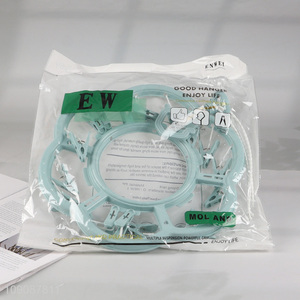 China wholesale plastic multifunctional drying hanger clothes hanger socks clips