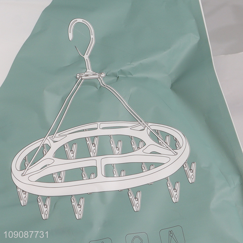 China wholesale plastic household multifunctional drying hanger socks clips