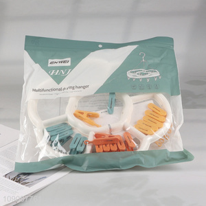 Most popular plastic clothes clips socks clips multifunctional drying hanger