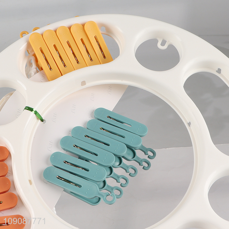 Hot products household windproof plastic multifunctional drying hanger socks clips