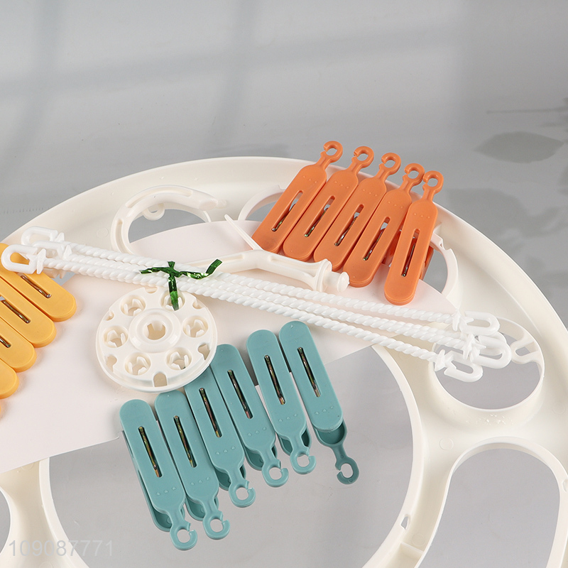 Hot products household windproof plastic multifunctional drying hanger socks clips