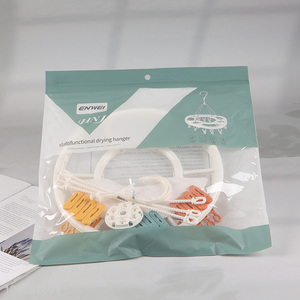 Online wholesale household plastic drying hanger socks clips socks rack