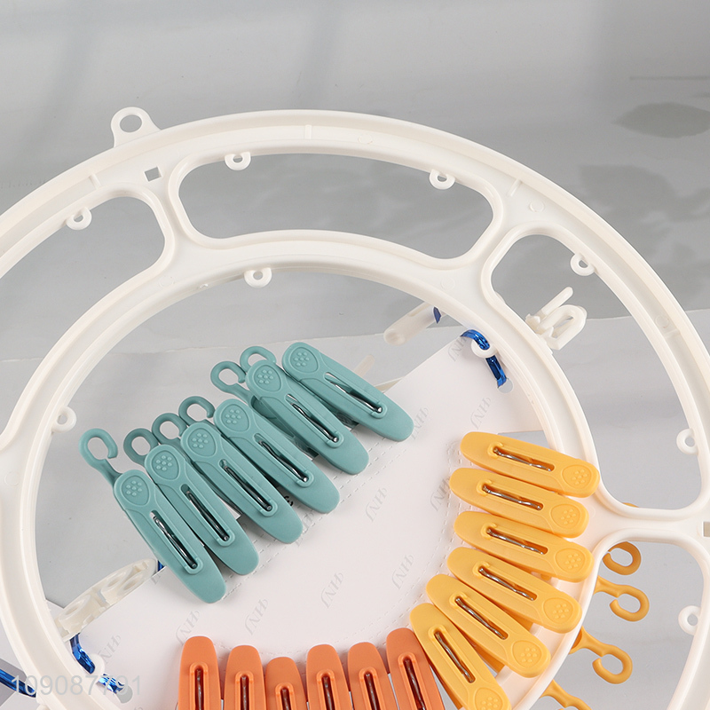 Best quality windproof multifunctional drying hanger socks clips for household