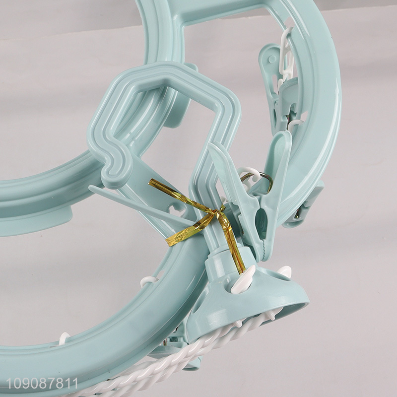 China wholesale plastic multifunctional drying hanger clothes hanger socks clips