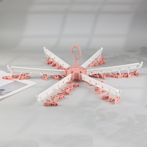 China products folding plastic clothes hanger rack socks drying rack