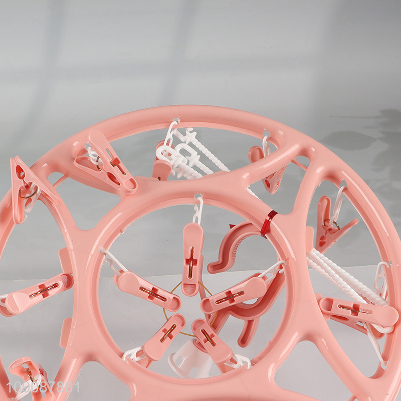 Low price plastic windproof multifunctional drying hanger socks drying rack