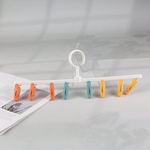 Best selling plastic clothes hanger underwear clips socks drying rack