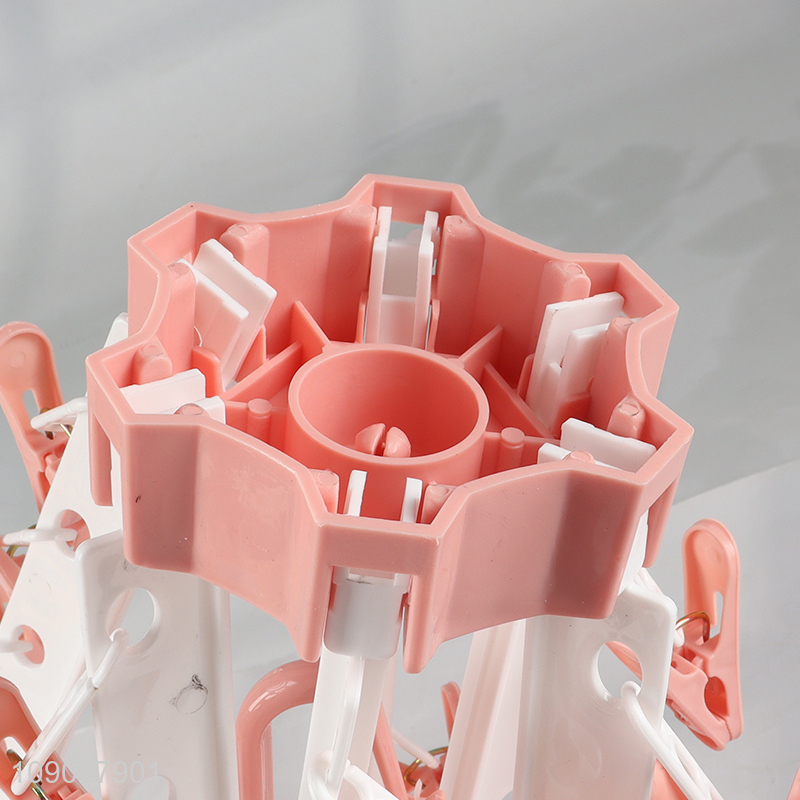 China products folding plastic clothes hanger rack socks drying rack