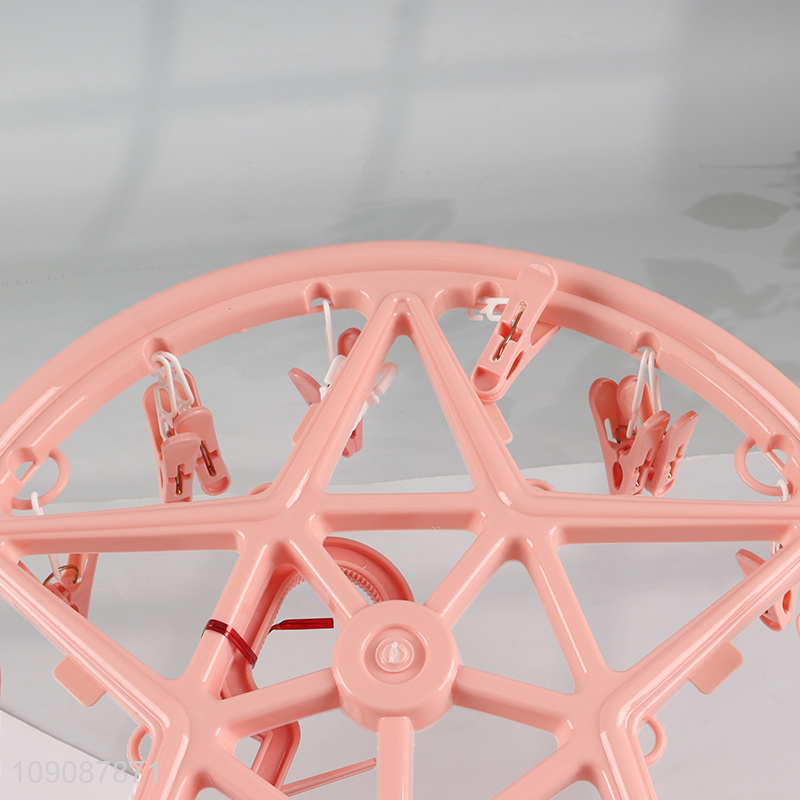 Hot sale plastic household multifunctional drying hanger clothes hanger socks clips