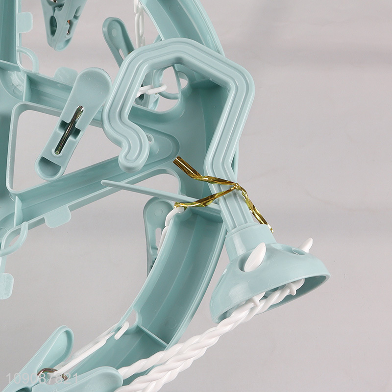 Top selling plastic round multifunctional drying hanger socks drying rack