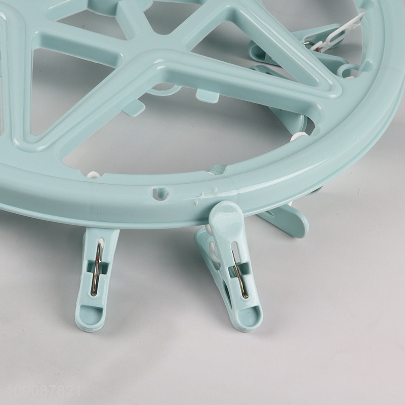 Top selling plastic round multifunctional drying hanger socks drying rack