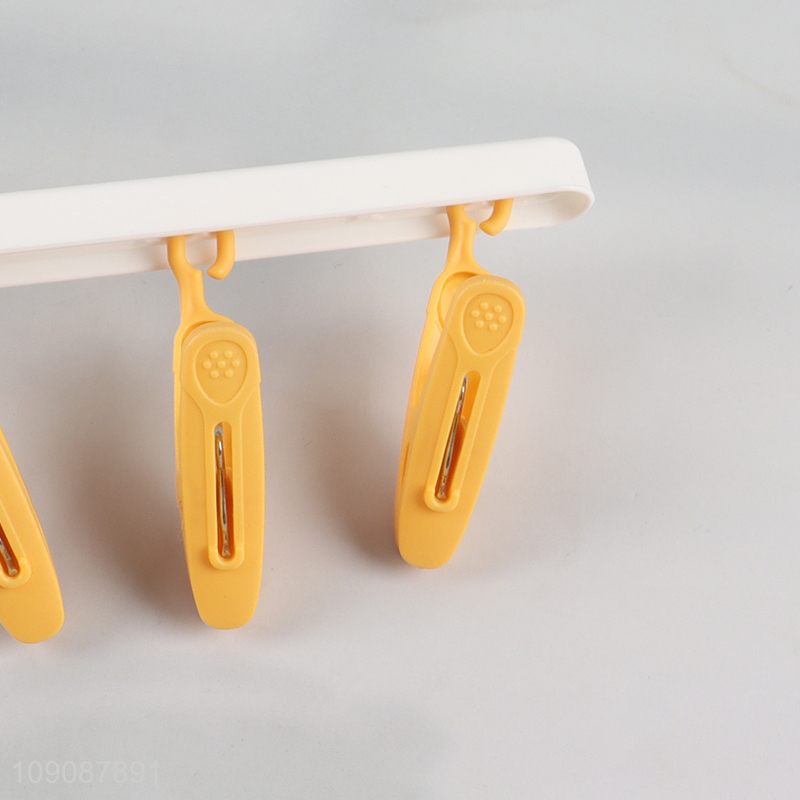 Best selling plastic clothes hanger underwear clips socks drying rack