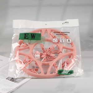 Low price plastic windproof multifunctional drying hanger socks drying rack