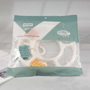 Good price windproof round plastic multifunctional drying hanger socks rack