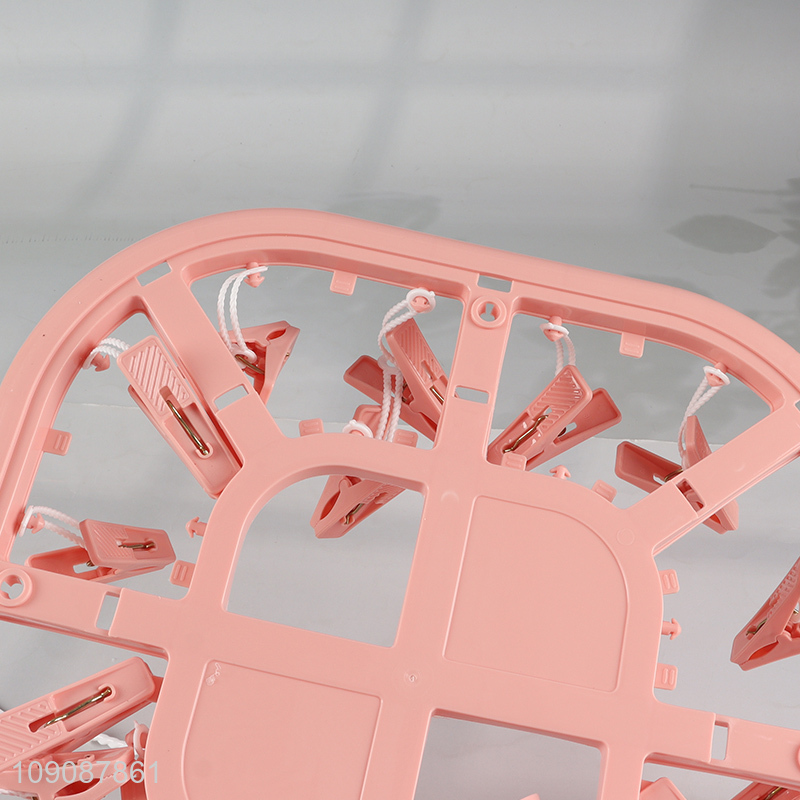 Good quality plastic windproof multifunctional drying hanger socks drying rack