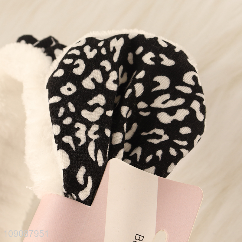 Factory Wholesale Makeup Headband Fluffy Elastic Spa Headband for Women