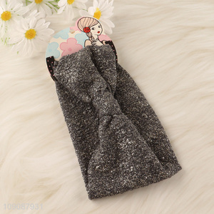 Wholesale Winter Knotted Turban Headband Glitter Headband Fashion Headdress