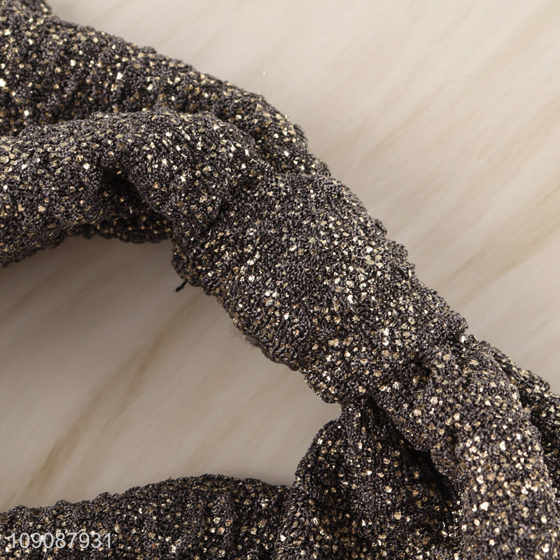 Wholesale Winter Knotted Turban Headband Glitter Headband Fashion Headdress