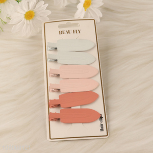 High Quality 6PCS Metal Hair Clips Duck Bill Clips for Styling