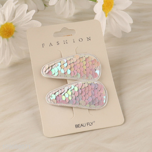 New Product 2PCS Sequin Hair Clips Hair Barrettes Hair Accessories