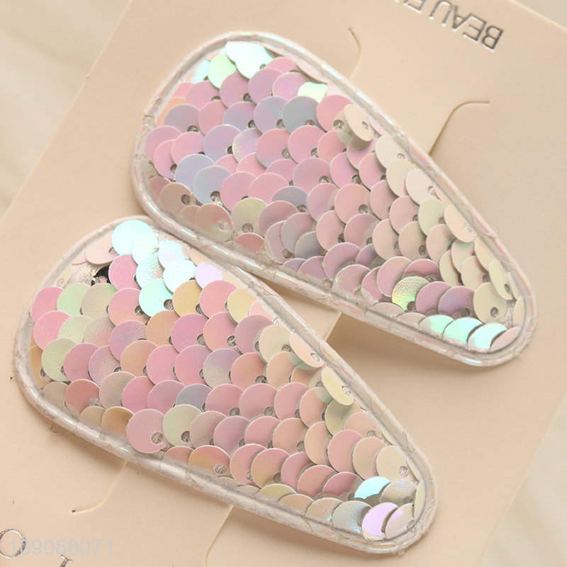 New Product 2PCS Sequin Hair Clips Hair Barrettes Hair Accessories