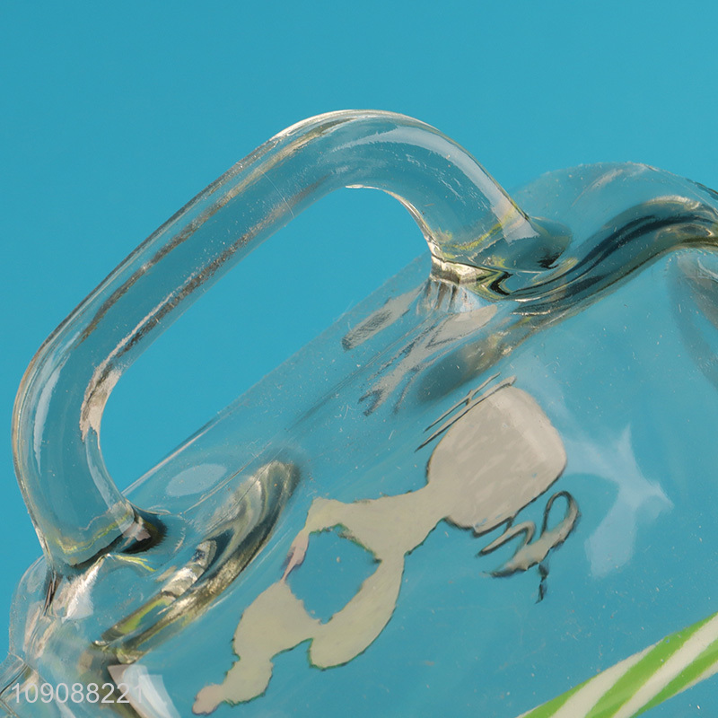 Factory Supply Cactus Mason Jar Glass Cup With Lid and Straw